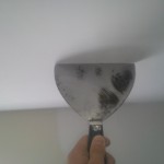 sheetrock ceiling repair, completed